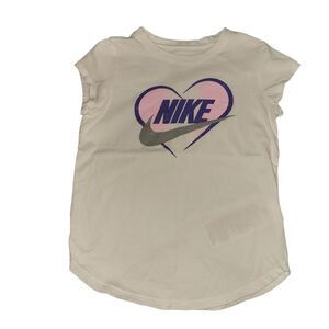 Nike Kids' White,pink And Purple Heart T-Shirt